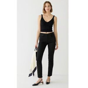 New J Crew 9" mid-rise vintage slim-straight jean in Stay Black wash P5166